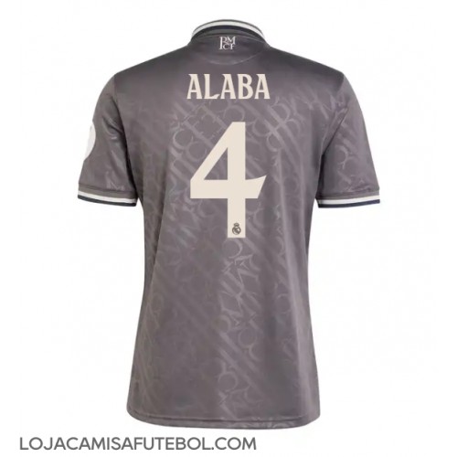 Camisa de Futebol Real Madrid David Alaba #4 Equipamento Alternativo 2024-25 Manga Curta